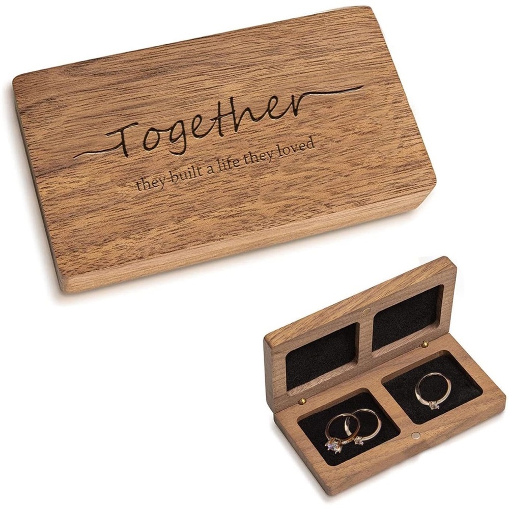 Wooden Ring Box with Engraving